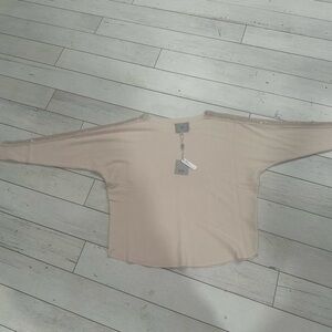 Elegant Beige Sweater with Silver Details